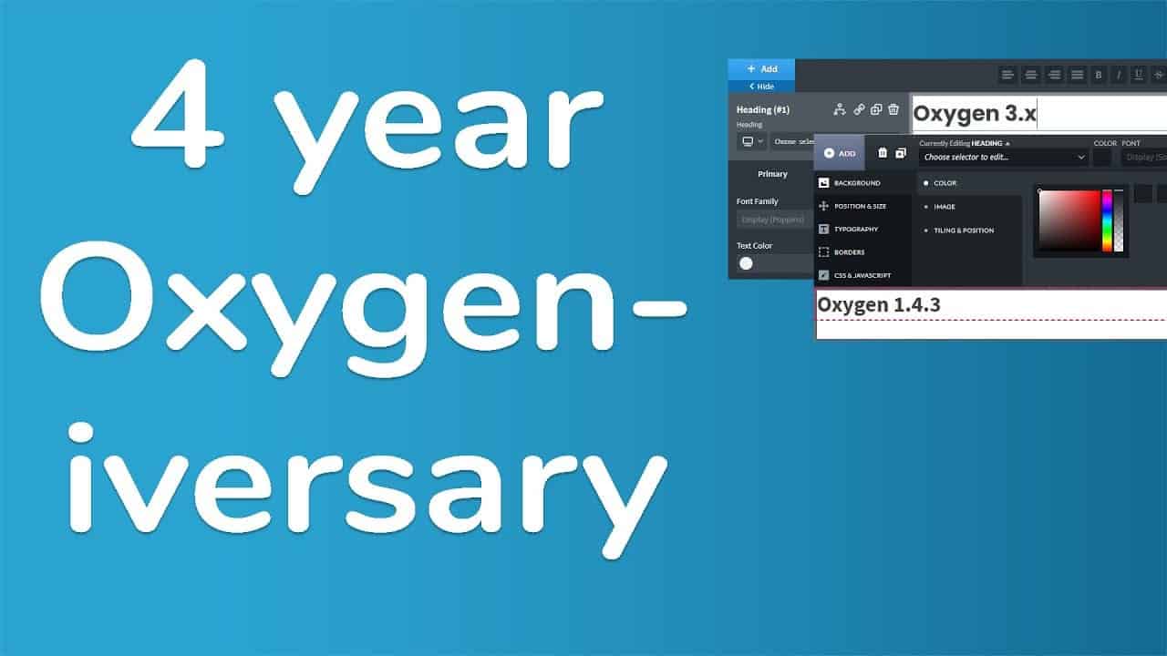 Oxygen builder 4 years old